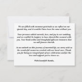 Donker humeurig noir elegante bordeaux pioenrozen bedankkaart (Achterkant)