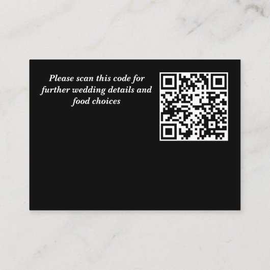 Donker humeurig noir elegante bruiloft RSVP-kaart Informatiekaartje (Achterkant)