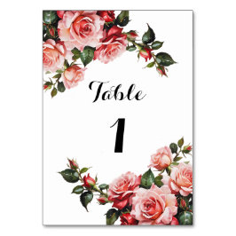 Donker humeurig roze en rode rozen bruiloft kaart