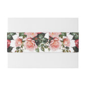 Donker humeurig roze en rode rozen bruiloft uitnodigingen wikkel (Achterkant Voorbeeld)