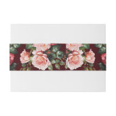 Donker humeurig roze en rode rozen kastanjebruin b uitnodigingen wikkel (Achterkant Voorbeeld)