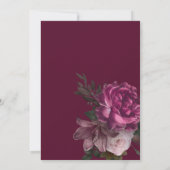 Donker humeurig Waterverf bloemenwinter herfst bru Kaart (Achterkant)