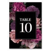 Donker humeurig Waterverf bloemenzwart Winter Wedd Kaart (Achterkant)