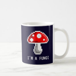 Donker, ik ben een Fungi Pixel-paddenstoel Mok