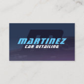 Donker indigo blauw automotive monogram visitekaartje (Voorkant)