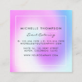 Donker Iridescent Ballonnen Evenementencoördinator Vierkante Visitekaartje (Achterkant)