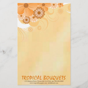Donker Ivoor Goud Hibiscus Bloemist Schrijfpapier Briefpapier