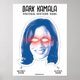 Donker Kamala kostuummasker Poster