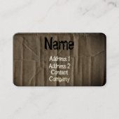 Donker Kartonnen Visitekaartje (Voorkant)