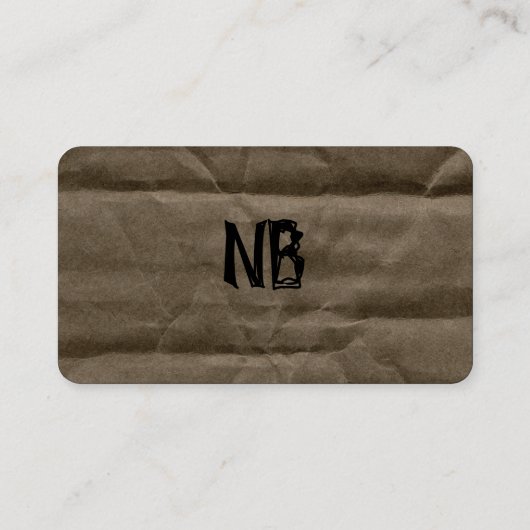 Donker Kartonnen Visitekaartje (Achterkant)