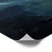 Donker Kasteellandschap - Fantasy Gotische Fort Wa Poster (Hoek)