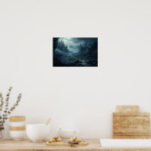 Donker Kasteellandschap - Fantasy Gotische Fort Wa Poster (Keuken)