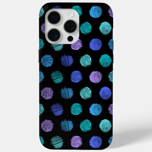 Donker Kleurrijk Patroon iPhone 14 Pro Max Hoesje (Achterkant)