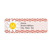 Donker koraal Chevron; Daisy Etiket (Voorkant)