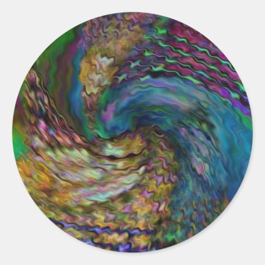 Donker krullende kleuren Stickers (Voorkant)