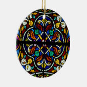 Donker kunstmatig gekleurd glas keramisch ornament (Rechts)