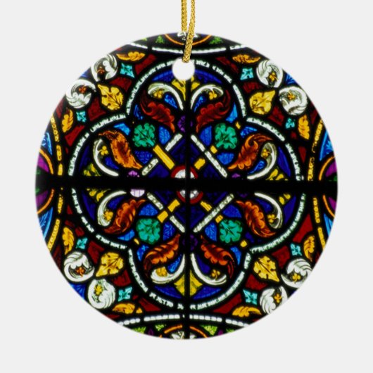 Donker kunstmatig gekleurd glas keramisch ornament (Voorkant)