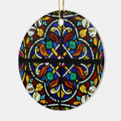 Donker kunstmatig gekleurd glas keramisch ornament (Links)