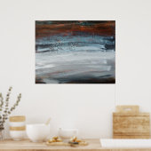 Donker Landschap Abstract Acryl op Canvas Poster (Keuken)