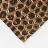 Donker leer: Elegante eenvoudige achtergrond Fleece Deken (Hoek)