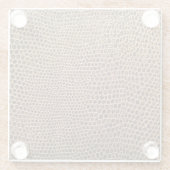 Donker leer: Elegante eenvoudige achtergrond Glazen Onderzetter (Achterkant)