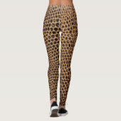 Donker leer: Elegante eenvoudige achtergrond Leggings (Achterkant)
