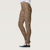 Donker leer: Elegante eenvoudige achtergrond Leggings (Links)