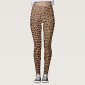 Donker leer: Elegante eenvoudige achtergrond Leggings (Voorkant)