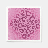 Donker & Licht Roze Glam Luipaard Print Party Servet (Voorkant)