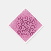 Donker & Licht Roze Glam Luipaard Print Party Servet (Hoek)