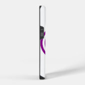 Donker Magenta en Witte Cirkel Monogram iPhone Hoesje (Rechterkant)