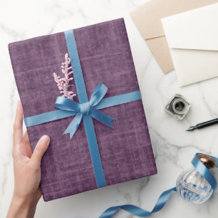 Donker Magenta Paars Linnen Cadeaupapier