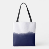 Donker marine waterverf tote bag (Achterkant)