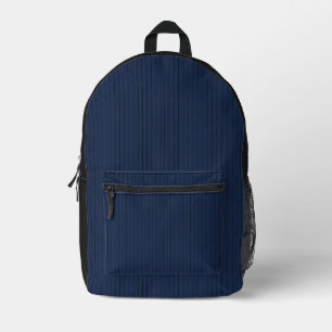 Donker marineblauw geometrisch monogram aangepaste bedrukte rugzak