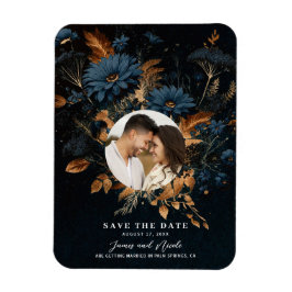 Donker Marineblauw Goud Rustic Glam Boho Bewaar de Magneet