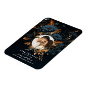 Donker Marineblauw Goud Rustic Glam Boho Bewaar de Magneet (Linkerzijde)
