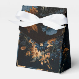 Donker Marineblauw & Goud Rustieke Glam Boho Bruil Bedankdoosjes