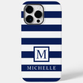  donker marineblauw wit kleurenblok Case-Mate iPhone case (Achterkant)