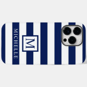  donker marineblauw wit kleurenblok Case-Mate iPhone case (Achterkant (horizontaal))