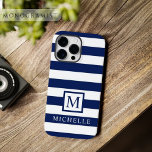 donker marineblauw wit kleurenblok Case-Mate iPhone 14 pro max hoesje<br><div class="desc">Introductie van onze Stripes Phone Cases, waar je de creatieve teugels hebt om een telefoonhoes te ontwerpen die je unieke stijl weerspiegelt. Maak uw apparaathoes op maat met gepersonaliseerde strepen en kies uit verschillende kleuren, breedtes en oriëntaties om een look te creëer die bij uw smaak past. Voeg een vleugje...</div>