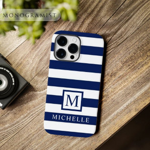  donker marineblauw wit kleurenblok Case-Mate iPhone 14 pro max hoesje