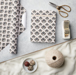 Donker marinebloem & botanische verjaardag | Feest Cadeaupapier