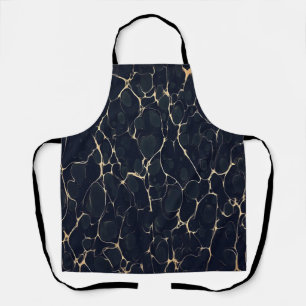 Donker marmerpatroon Abstract alcoholinkt stijl 1 Schort