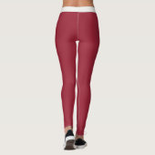 Donker Maroon Neutraal Gepersonaliseerd Modern Ath Leggings (Achterkant)