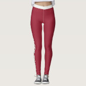 Donker Maroon Neutraal Gepersonaliseerd Modern Ath Leggings (Voorkant)