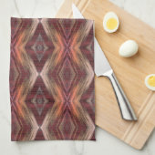 Donker Maroon Rood Koraal Roze Sinaasappel Bruin T Theedoek (Quarter Fold)