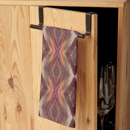 Donker Maroon Rood Koraal Roze Sinaasappel Bruin T Theedoek (Derde Gevouwen)