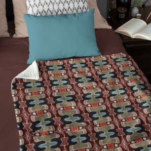 Donker Maroon Rood Sinaasappel Blauwgroen Blauw Gr Fleece Deken