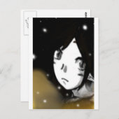 donker meisje briefkaart (Voorkant / Achterkant)