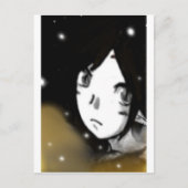 donker meisje briefkaart (Voorkant)